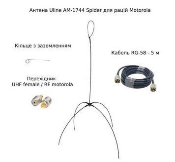 Выносная антенна для усиления связи Uline AM-1744 Spider для раций Motorola dp4400, dp4600, dp4800, r7, r7a MA-4471 фото