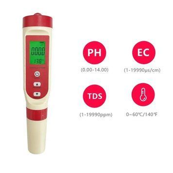 Улучшенный комбинированный прибор 4 в 1 EZ9908 c подсветкой (pH, EC, TDS, Temp) 2102489587 фото