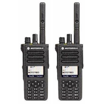 2 шт. Посилена рація Motorola MotoTRBO DP4800e VHF AES-256 шифрування з посиленою антеною радіус до 25 км dp4800+-2 фото