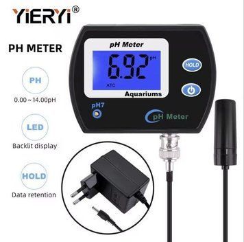 PH-монитор Yieryi pH-990 (0,00-14,00 pH/&plusmn; 0,1) со сменным электродом (питание от батареек или от сети 220V) 2465540637 фото