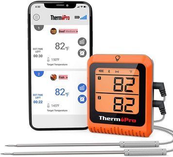Термометр для мяса ThermoPro TP-25H2 с двойным зондом 150 метров Bluetooth 5.0 (mdr_7719) mdr_7719 фото