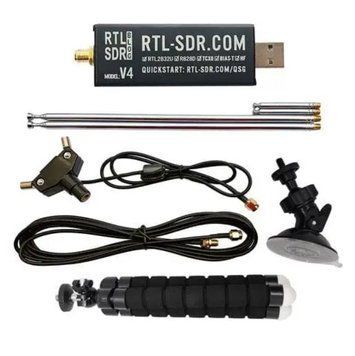 Комплект RTL-SDR V4: Радіоприймач 500кГц-1.7ГГц + універсальна дипольна антена (для Windows/Linux/Android) sd0012 фото
