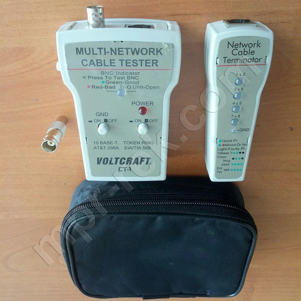 Кабельный тестер (BNC, RJ-45) Voltcraft CT-1 Германия mdr_6083 фото