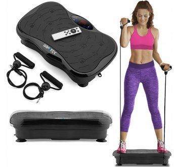 Вибрационная платформа для тренировок Gymtek XP500 с пультом ДУ и эспандерами Черная mrl4159 фото