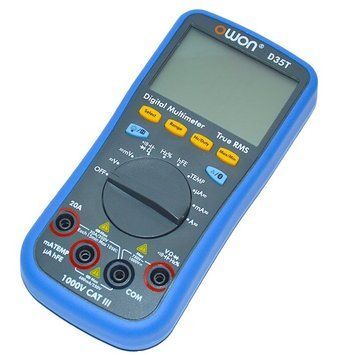 Мультиметр OWON D35T (напряжение, ток, сопротивление, ёмкость, частота, температура) True-RMS mdr_6316 фото