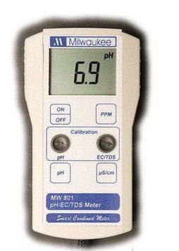 Комбинированный pH/EC/TDS-METR Milwaukee MW801 PRO ATC ручная калибровка США mdr5190 фото
